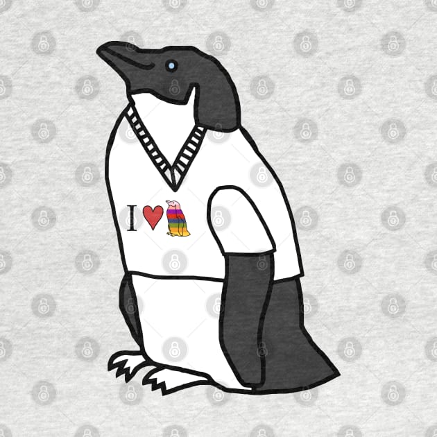 Penguin Wearing a T-Shirt by ellenhenryart